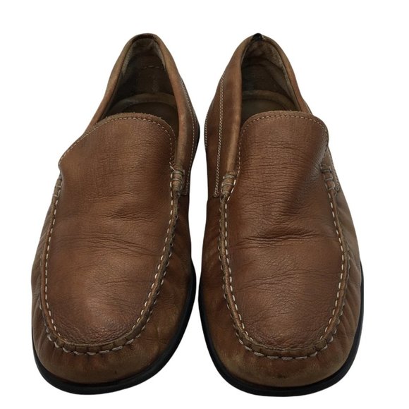 Ecco Leather Driving Loafers Shoes Men EU 44 US 10.5 Brown Moccasin Toe‎ Luxury main image 6
